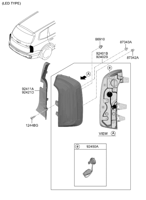 2024 Kia Telluride Rear Combination Lamp Diagram 2