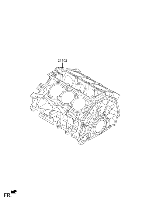 2023 Kia Telluride Short Engine Assy Diagram