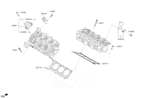 2023 Kia Telluride Cylinder Head Diagram 2