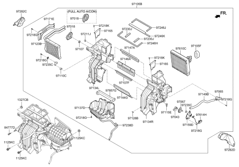 2023 Kia Rio Seal-Duct NO1 Diagram for 97245F9100