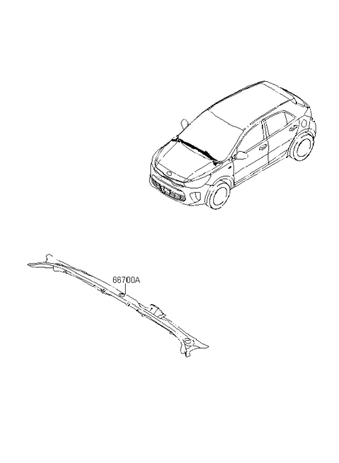 2023 Kia Rio Cowl Panel Diagram