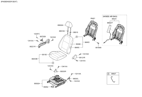 2023 Kia Rio Seat-Front Diagram 1