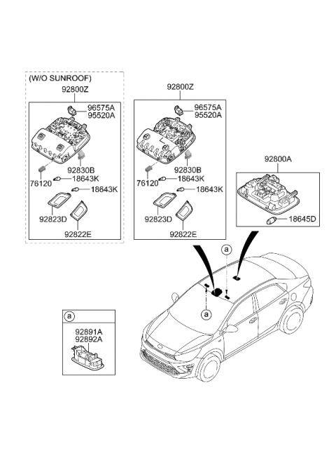 2022 Kia Rio Room Lamp Diagram