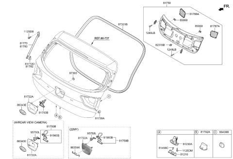 2021 Kia Rio Bracket-Tail Gate LIFTER Diagram for 81772H9000