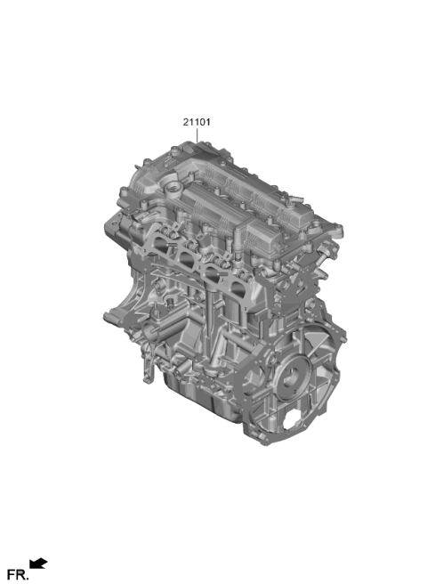 2022 Kia Rio Engine Assembly-Sub Diagram for 10ZM12MX00