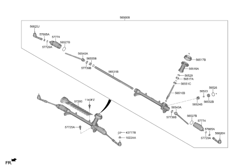 2022 Kia Rio Power Steering Gear Box Diagram