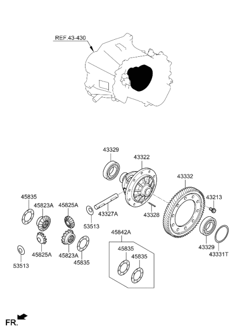 2021 Kia Rio Transaxle Gear-Manual Diagram 2