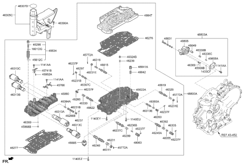 2023 Kia Rio Transmission Valve Body Diagram