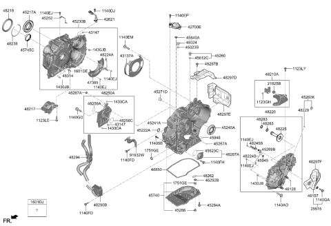 2022 Kia Rio Case-Transmission Diagram for 482412H000AS