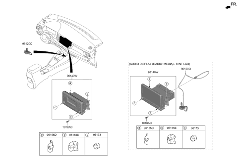 2023 Kia Rio Bracket-Set MTG,LH Diagram for 96175H8200