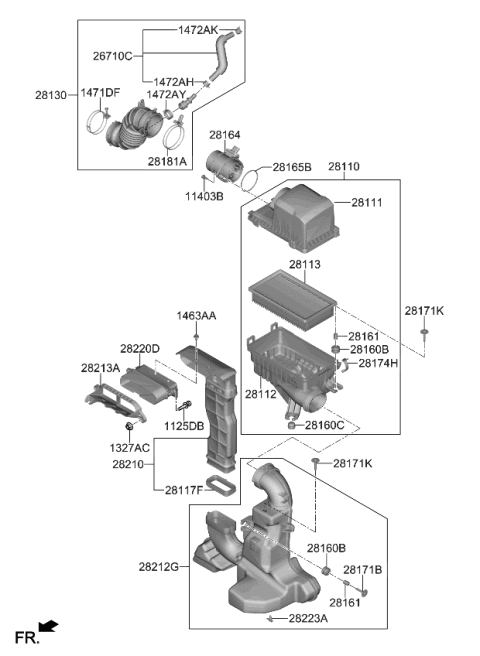 2023 Kia Rio Air Cleaner Diagram