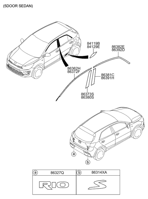 2022 Kia Rio Emblem Diagram 1