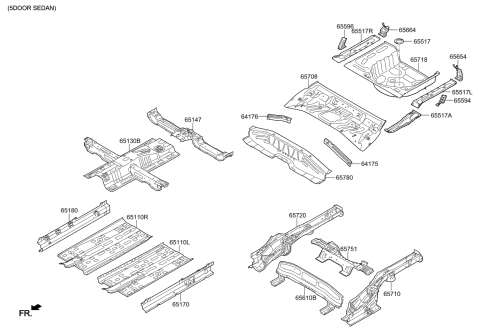 2022 Kia Rio Panel-Floor Diagram 2