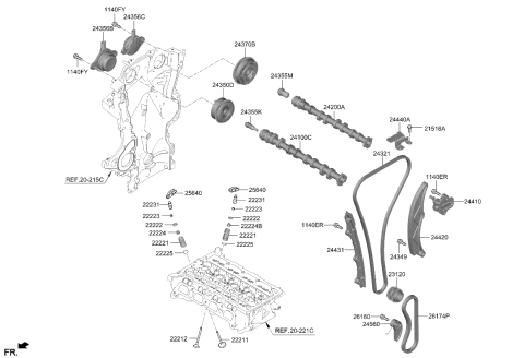 2022 Kia Rio CAMSHAFT Assembly-Intake Diagram for 241002M020