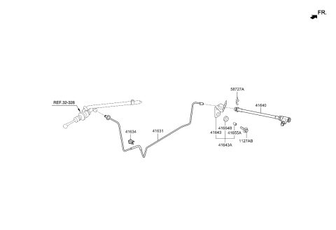 2022 Kia Rio HOSE-CLUTCH Diagram for 41640H9200