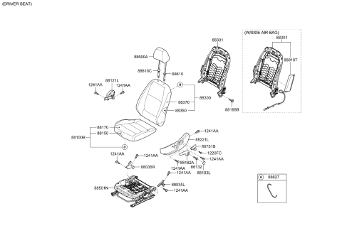 2023 Kia Rio Seat-Front Diagram 2