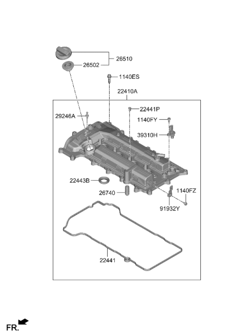 2023 Kia Rio Rocker Cover Diagram