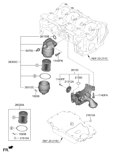 2021 Kia Rio O-Ring Diagram for 213902M000