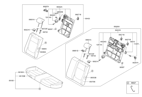 2021 Kia Rio 2ND Seat Diagram