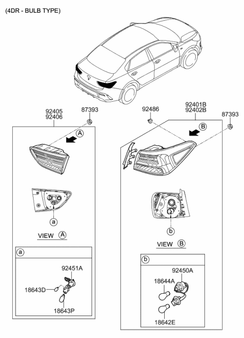 2023 Kia Rio Rear Combination Lamp Diagram 2