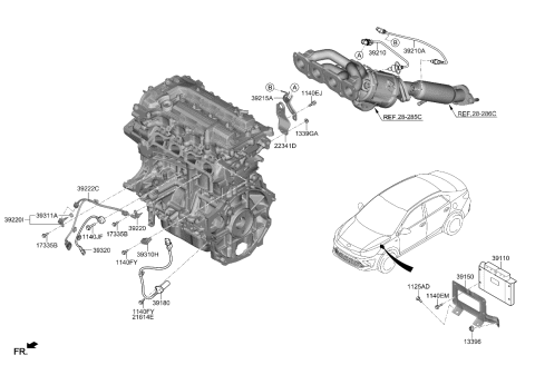 2022 Kia Rio Electronic Control Diagram