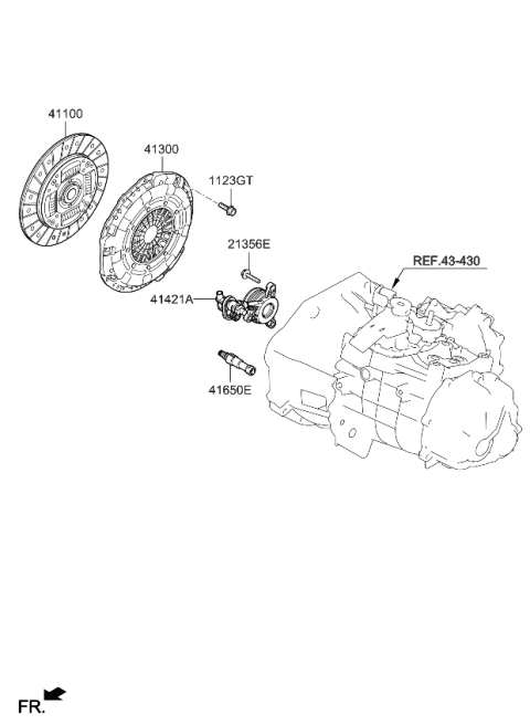 2022 Kia Rio Anti Vibration Unit Diagram for 4165038450