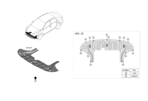 2022 Kia Rio Under Cover Diagram