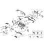 Diagram for Kia Steering Column Cover - 84852K0000WK