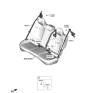 Diagram for 2023 Kia Soul Seat Belt - 89850K0500WK