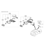 Diagram for Kia Seltos Mirror Actuator - 87612F1000