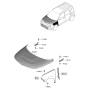 Diagram for 2022 Kia Soul Hood Hinge - 66910K0000