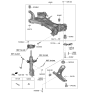 Diagram for 2020 Kia Soul Front Cross-Member - 62405K0000