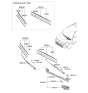 Diagram for Kia Soul Windshield Wiper - 98350K0010