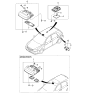 Diagram for 2007 Kia Spectra5 SX Interior Light Bulb - 928512D000