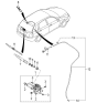 Diagram for 2006 Kia Spectra Windshield Washer Nozzle - 989302F000