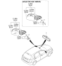 Diagram for 2004 Kia Spectra Car Mirror - 876102F050