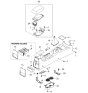 Diagram for 2005 Kia Spectra Center Console Base - 846112F000F6