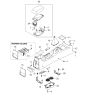 Diagram for 2006 Kia Spectra Center Console Base - 846112F000F6