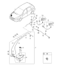 Diagram for 2006 Kia Spectra Washer Reservoir - 986102F100