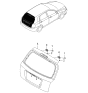 Diagram for Kia Spectra Door Hinge - 797702F200