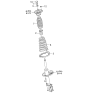 Diagram for 2004 Kia Spectra Shock Absorber - 553612F400