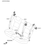 Diagram for 2013 Kia Rio Seat Belt - 898101W720HU