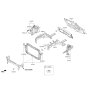 Diagram for 2016 Kia Rio Radiator Support - 641011W003