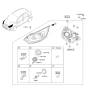 Diagram for Kia Rio Headlight Cover - 921401W200