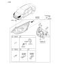 Diagram for Kia Rio Headlight Bulb - 1864760556L