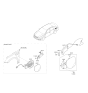 Diagram for Kia Optima Hybrid Fuel Door - 69510D4500