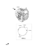 Diagram for 2020 Kia Optima Hybrid Transmission Assembly - 450003D600