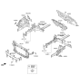 Diagram for 2019 Kia Optima Hybrid Radiator Support - 64101D4000