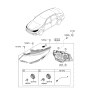 Diagram for 2019 Kia Optima Hybrid Headlight Cover - 921402W700