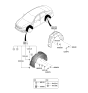 Diagram for Kia Optima Hybrid Wheelhouse - 86821D4000